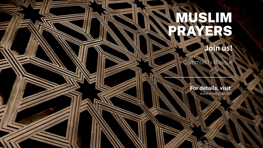 Muslim prayers blog banner template