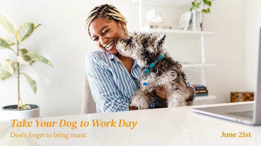 Take your dog to work blog banner template