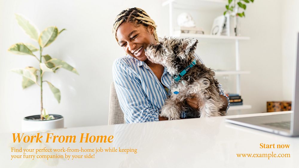 Work from home blog banner template