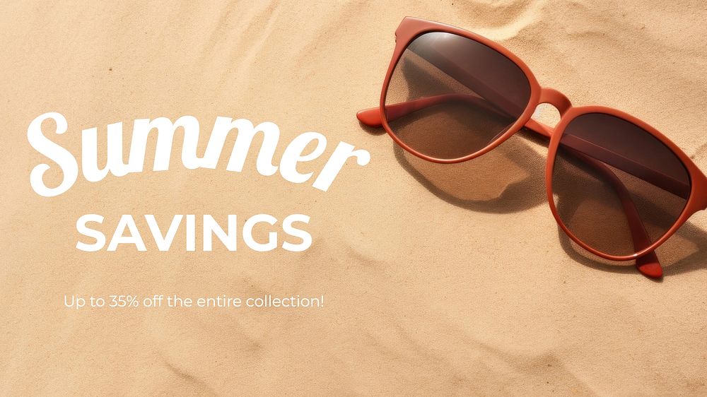 Summer savings blog banner template