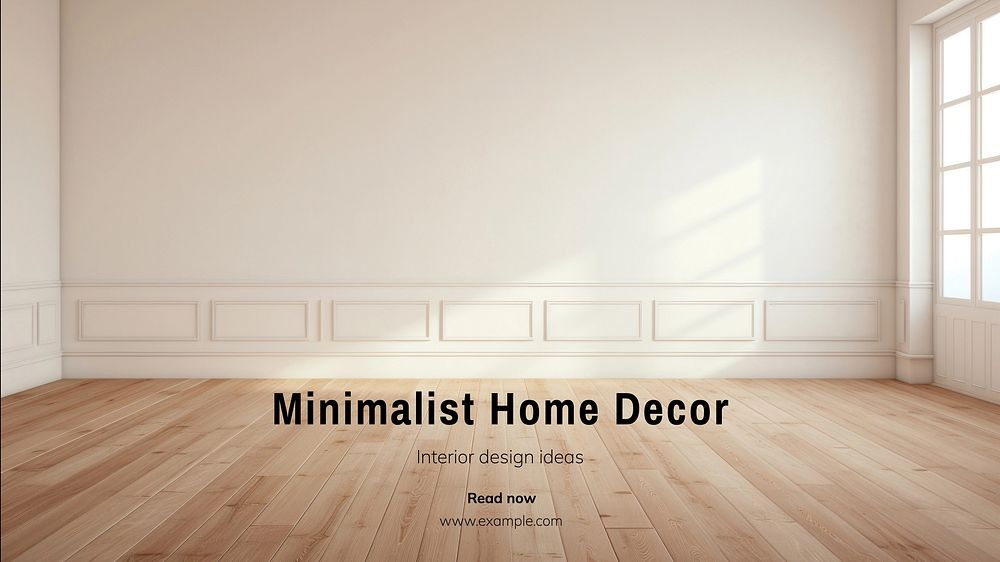 Minimalist home decor blog banner template  