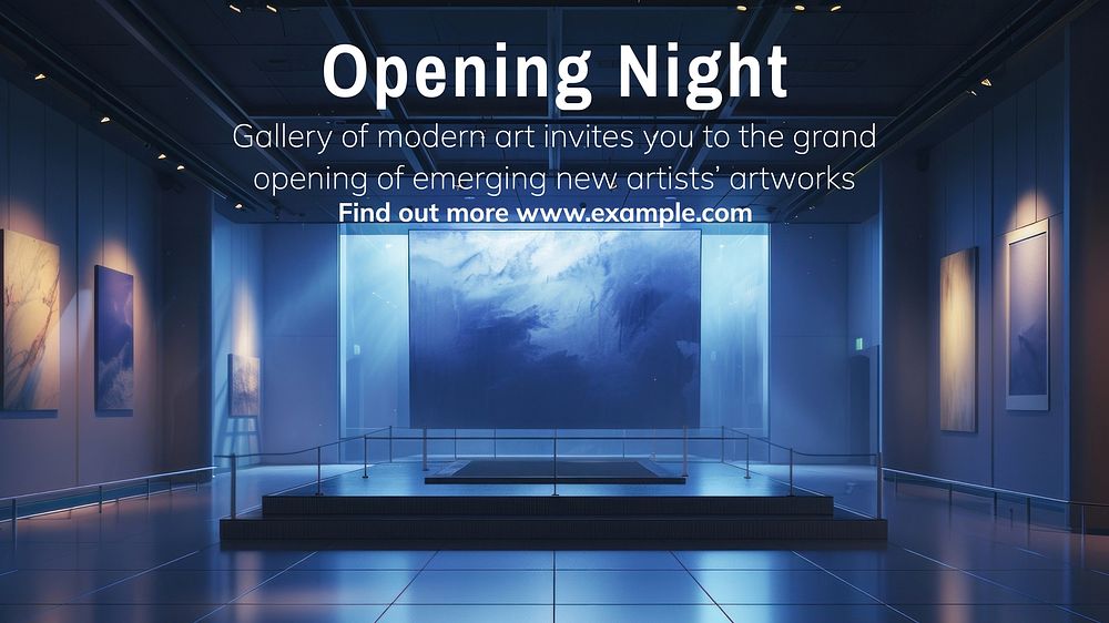Artworks opening night blog banner template