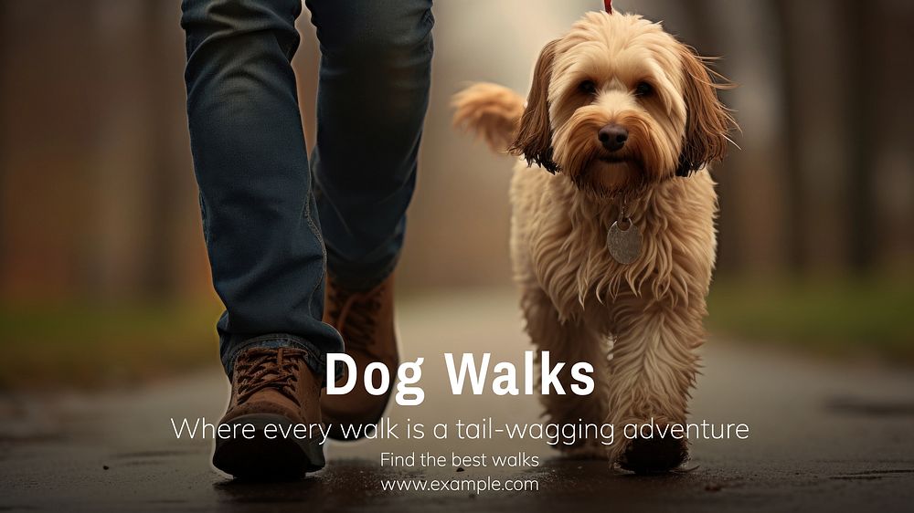 Dog walks blog banner template
