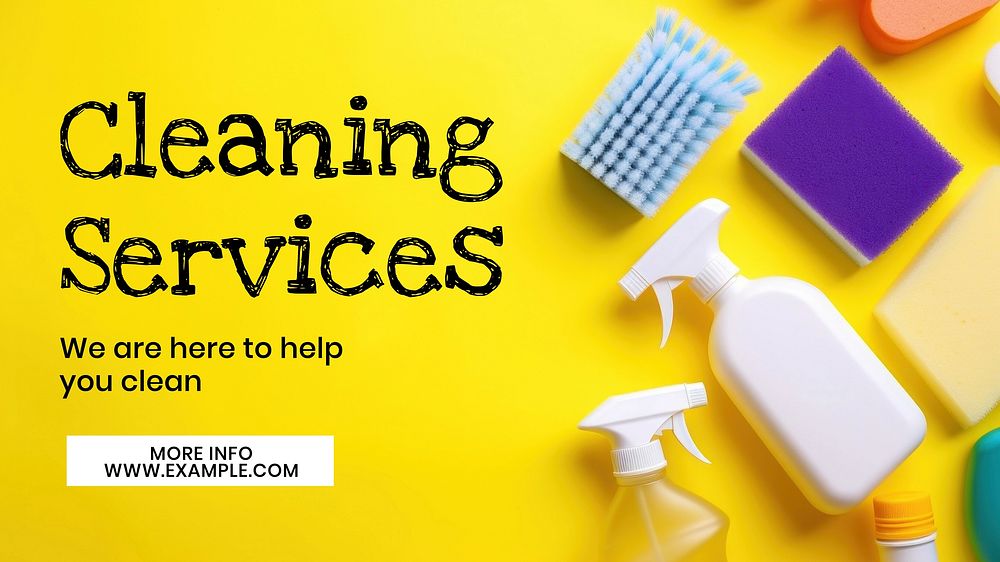 Cleaning services blog banner template