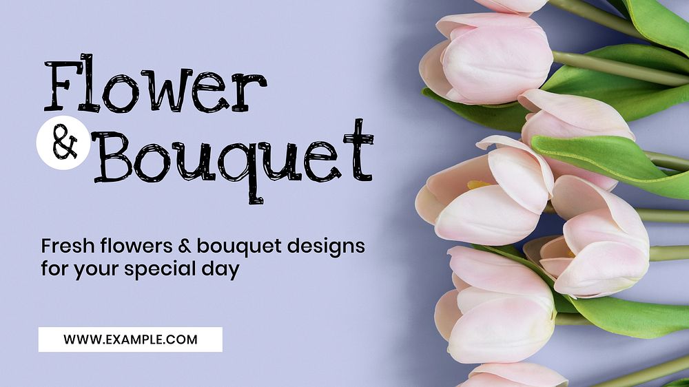 Flower & bouquet  blog banner template