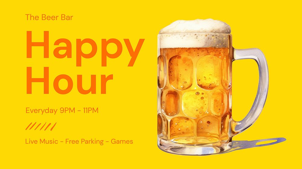 Happy hour  blog banner template
