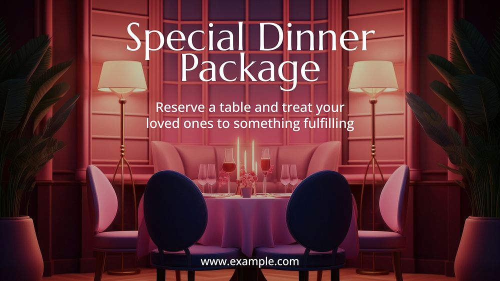 Special dinner restaurant blog banner template, editable text
