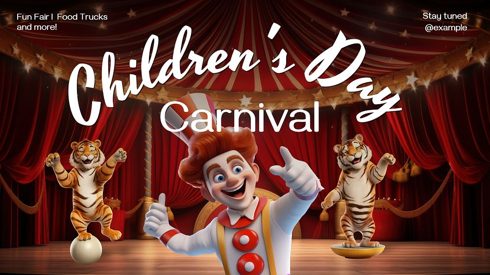 Children's day carnival blog banner template