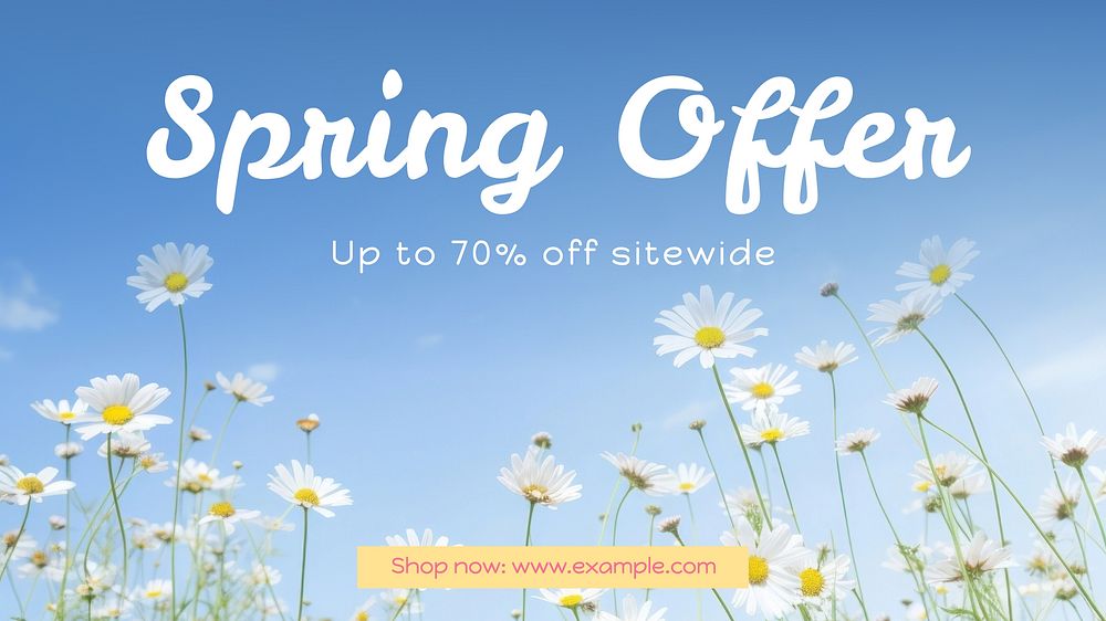 Spring offer  blog banner template