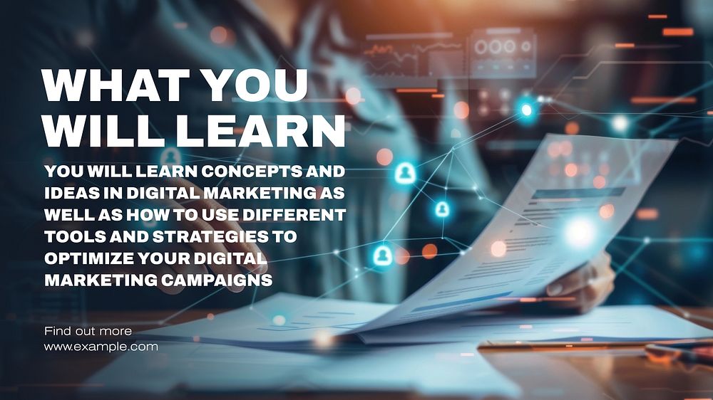 Digital marketing lessons blog banner template