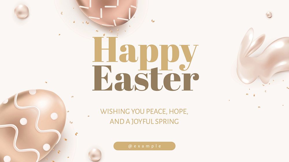 Happy Easter blog banner template