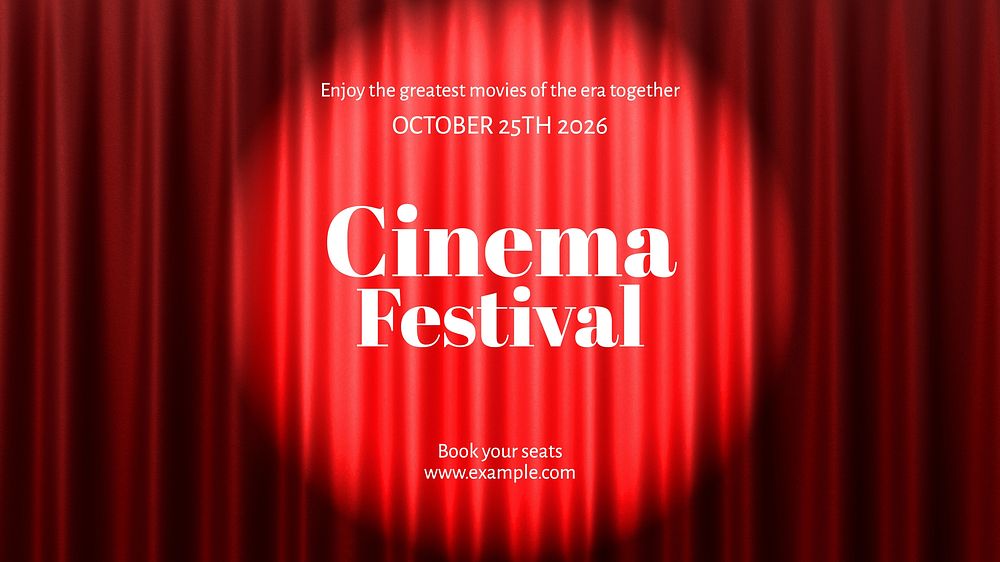Cinema festival  blog banner template