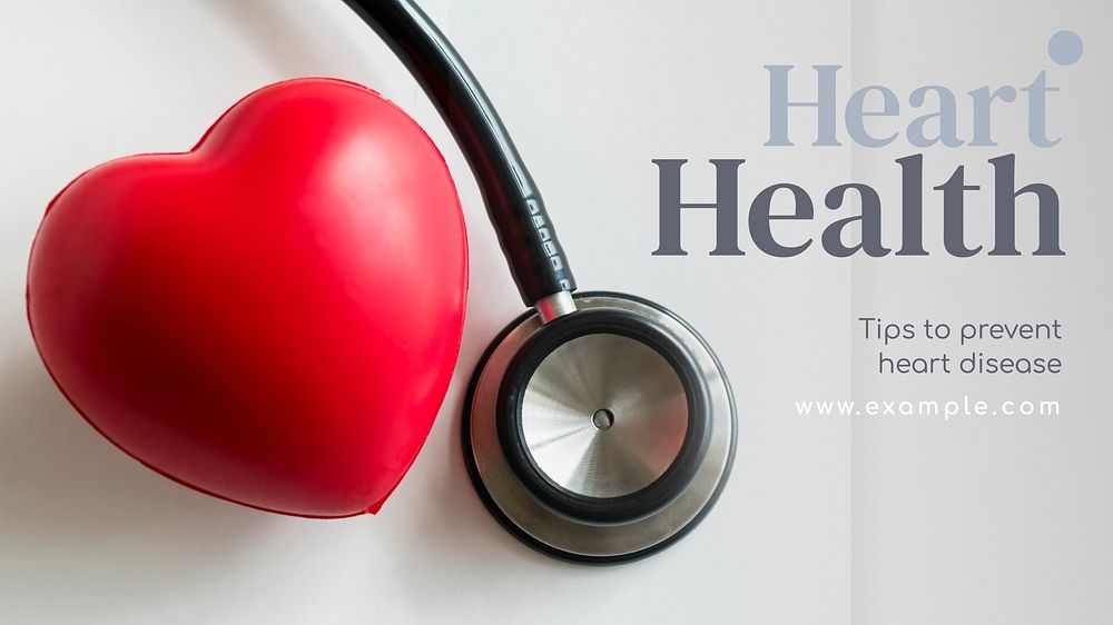 Heart health blog banner template