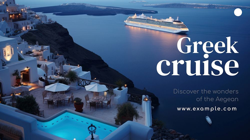 Greek cruise blog banner template