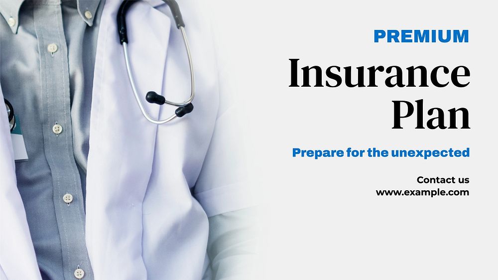 Premium insurance plan blog banner template