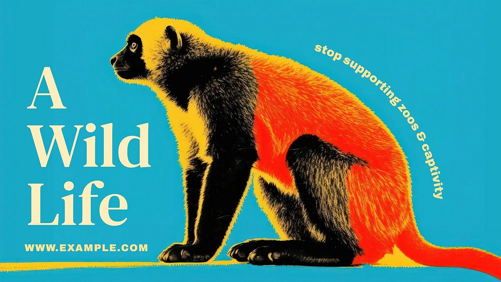 Stop wildlife captivity blog banner template