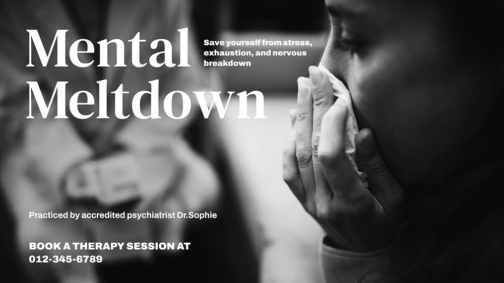 Mental health psychiatrist blog banner template