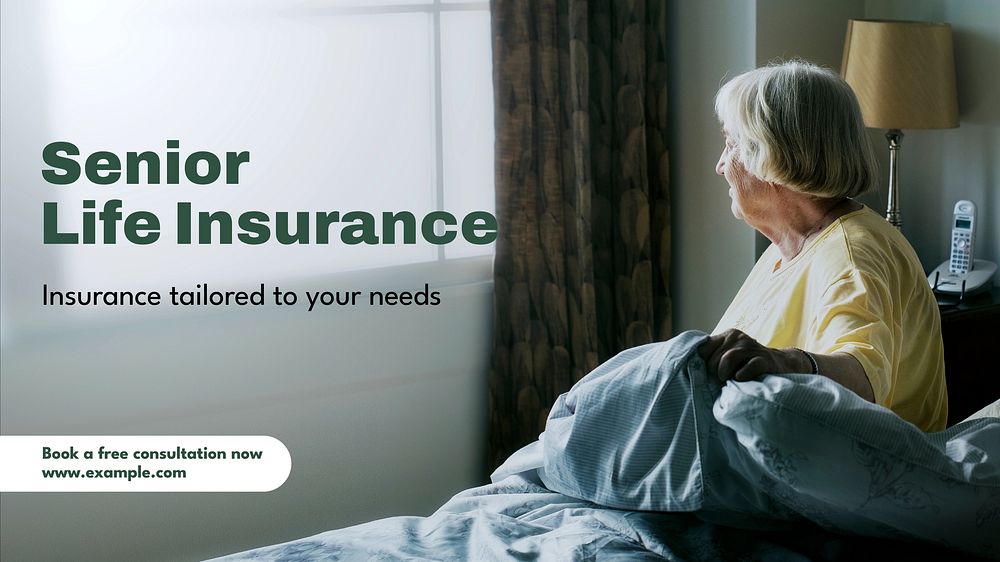Senior insurance blog banner template