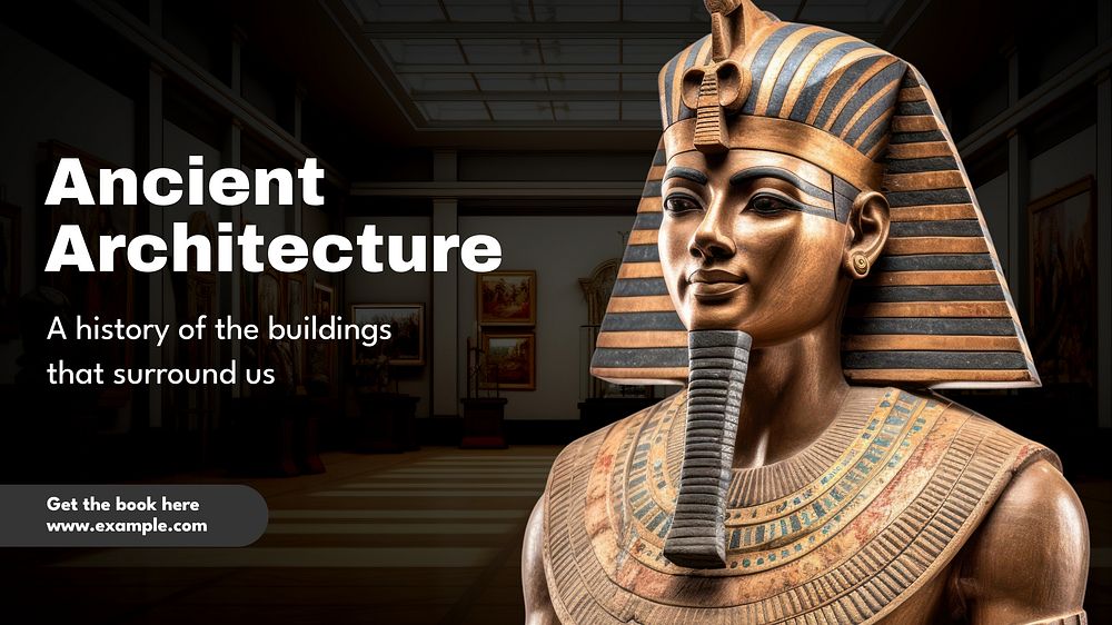 Ancient architecture blog banner template  