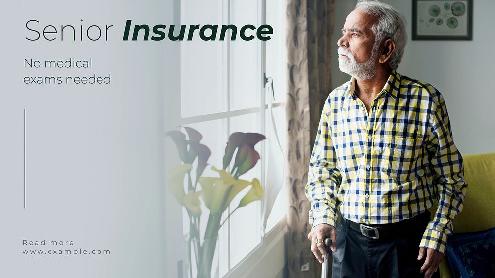 Senior insurance blog banner template