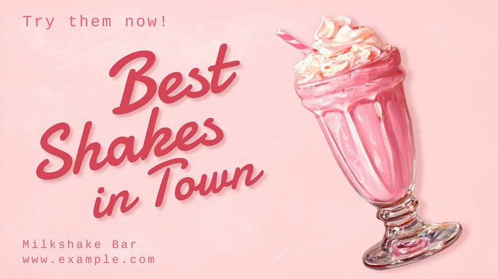 Milkshake shop blog banner template