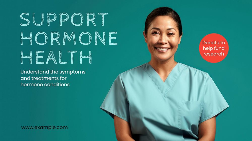 Support hormone health  blog banner template