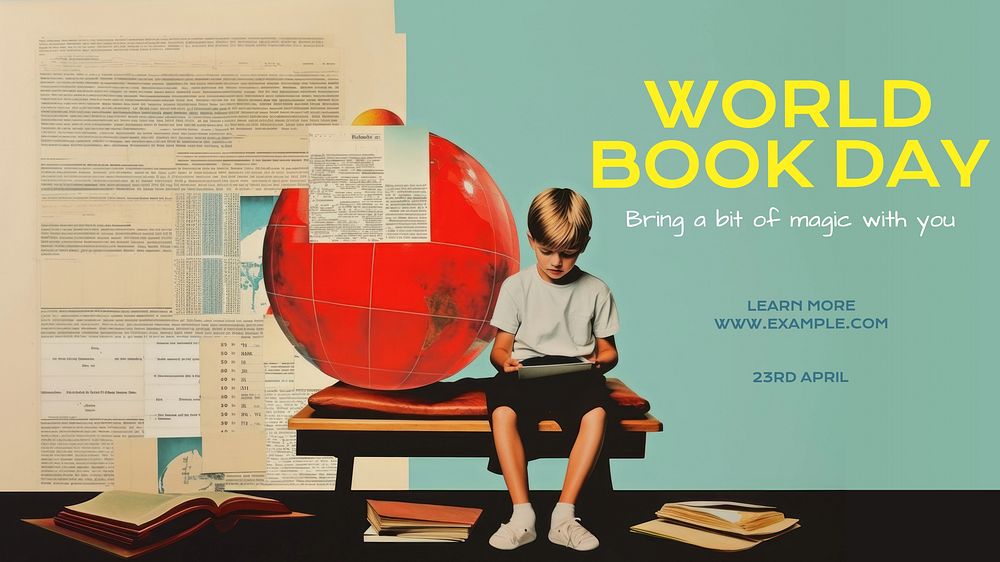 World book day blog banner template