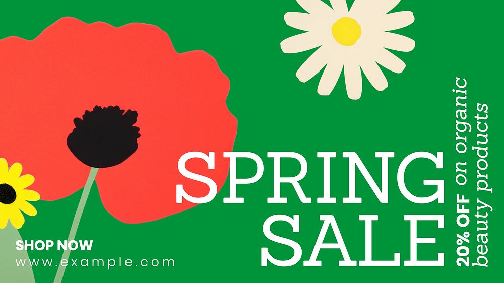 Spring sale  blog banner template