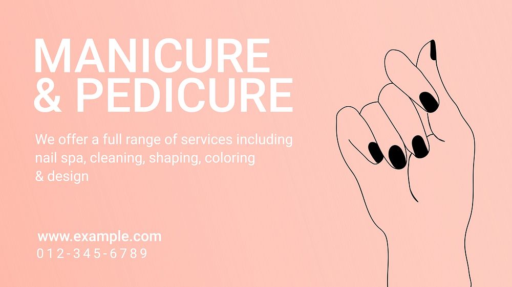 Manicure & pedicure blog banner template
