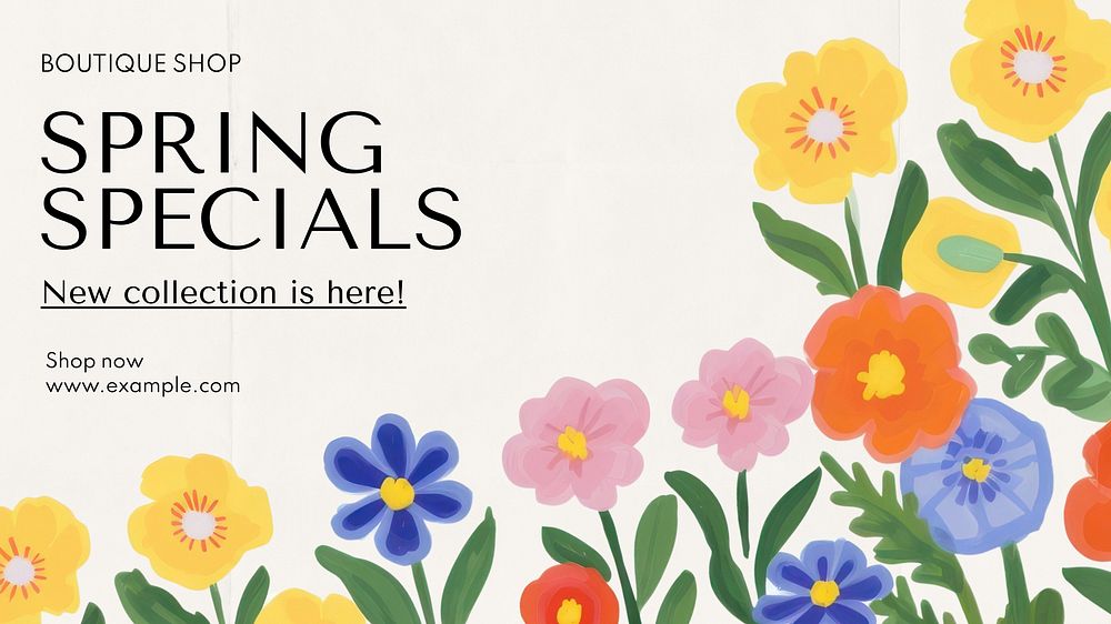 Spring specials blog banner template