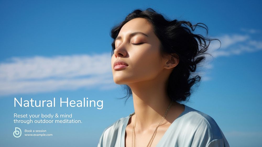 Natural healing  blog banner template