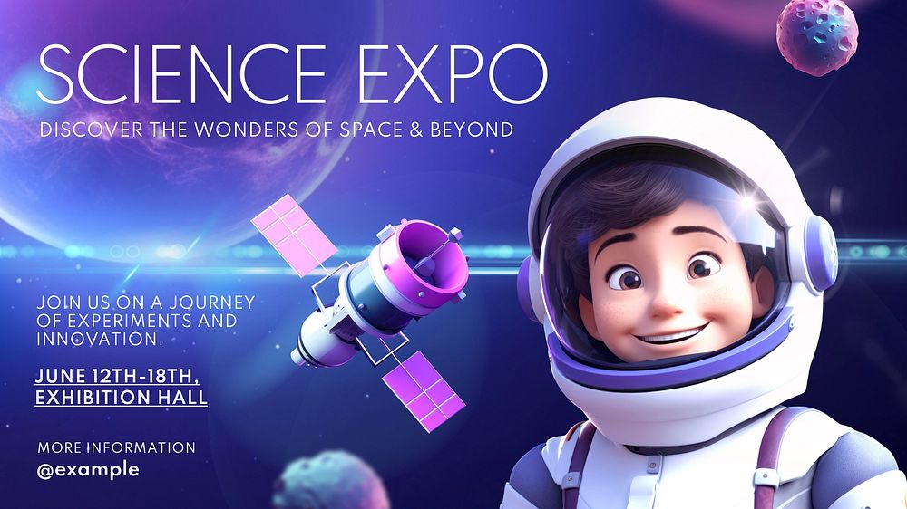 Science expo  blog banner template