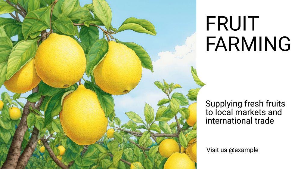 Fruit farming blog banner template