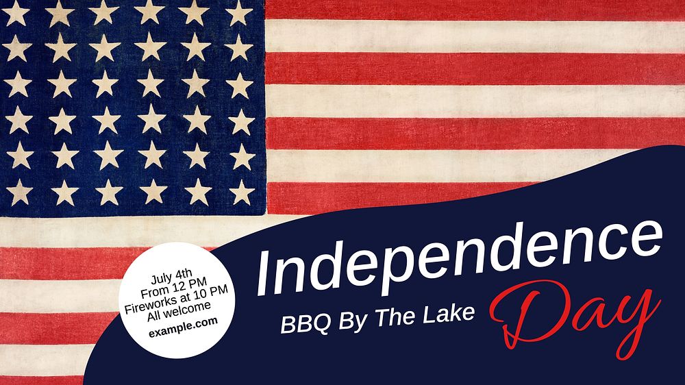 Independence day blog banner template