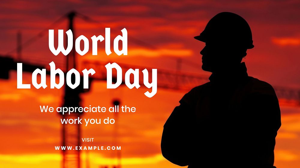 World labor day blog banner template