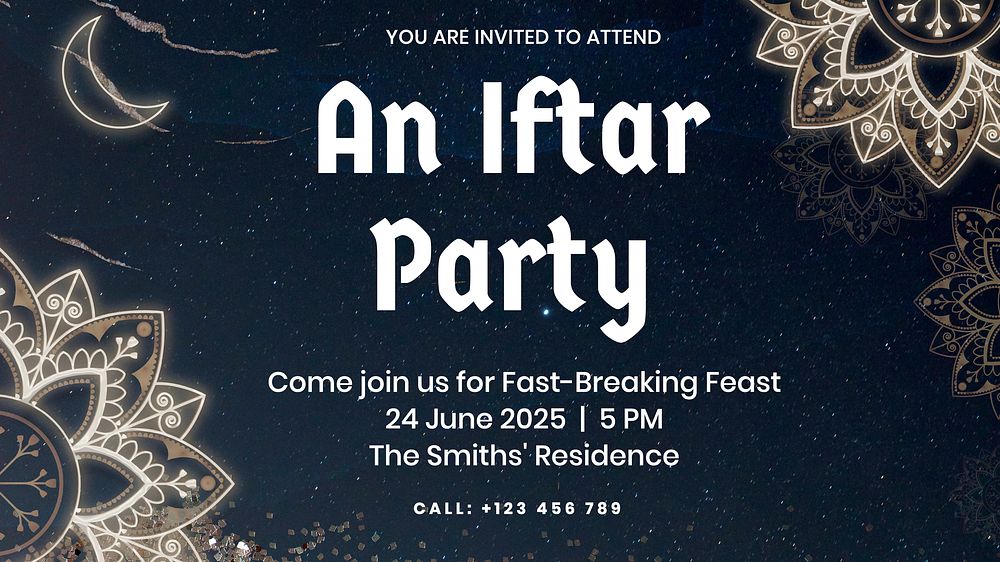 Iftar party blog banner template