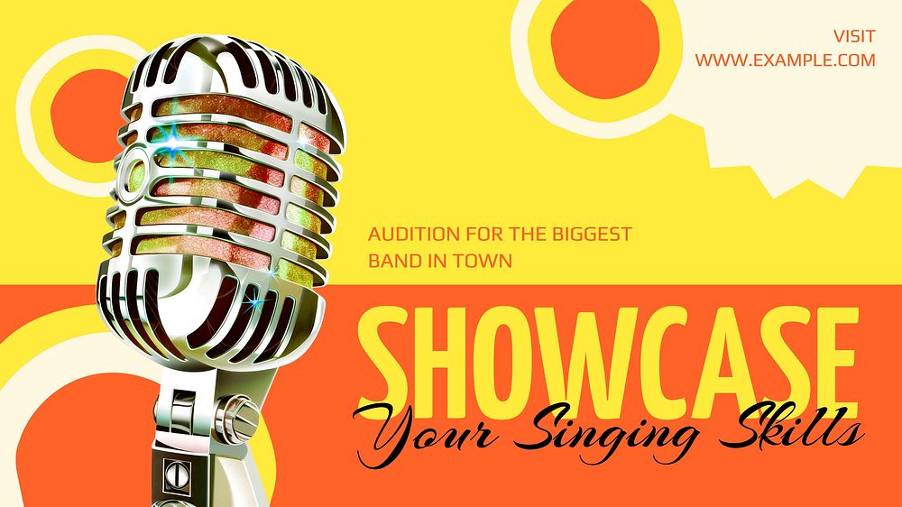 Singing audition blog banner template