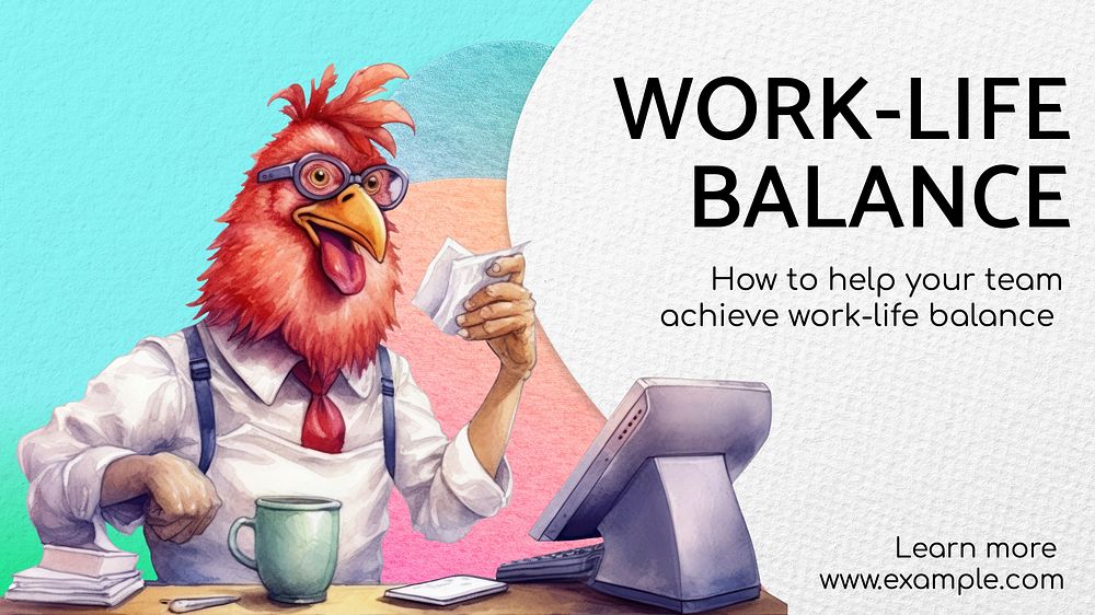 Work-life balance  blog banner template