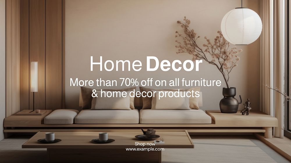 Home decor  blog banner template