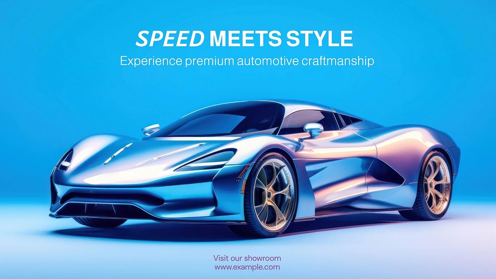 Speed meets style blog banner template, editable design