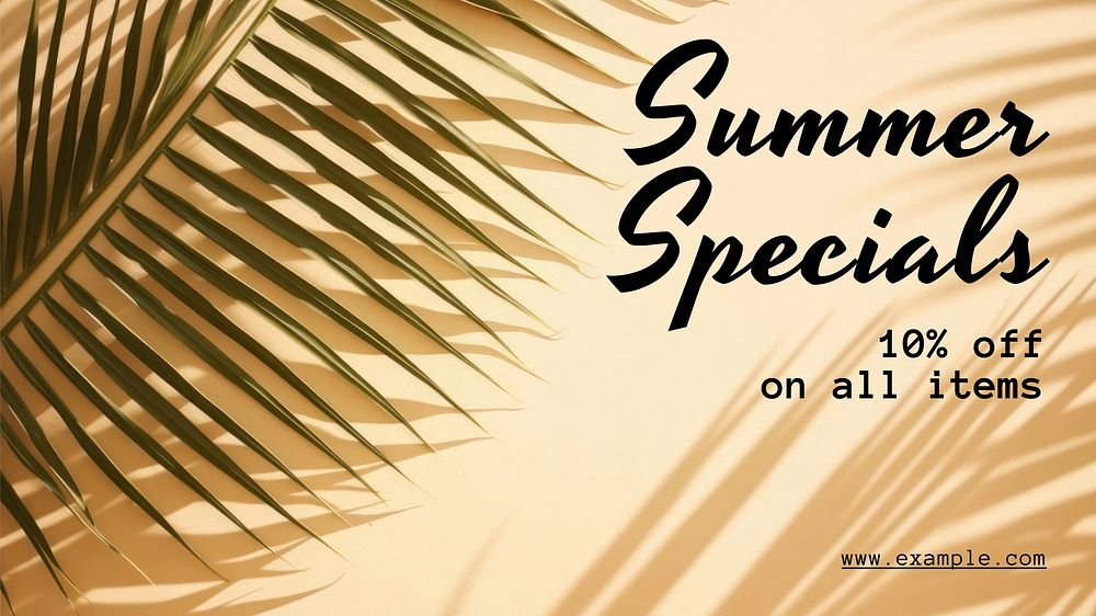Summer specials blog banner template