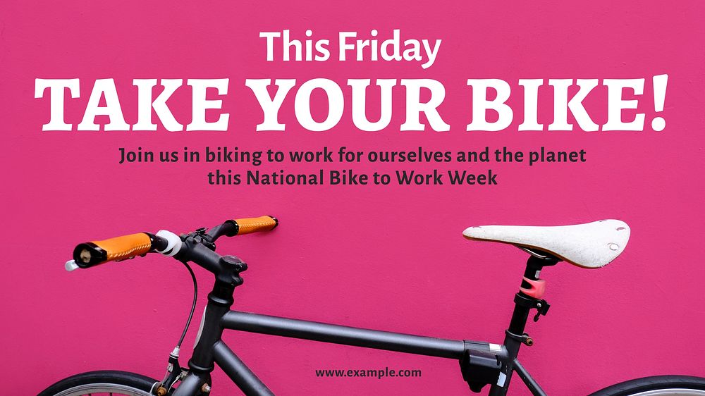 Bike to work blog banner template