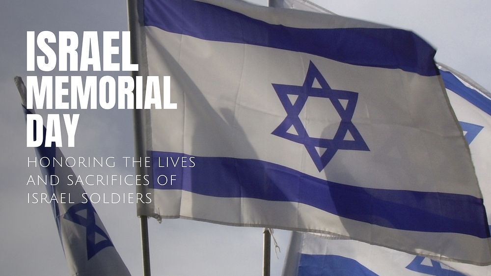 Israel Memorial Day blog banner template