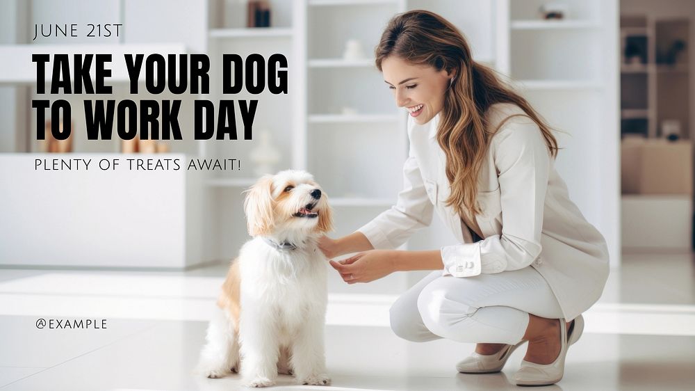 Take your dog to work blog banner template