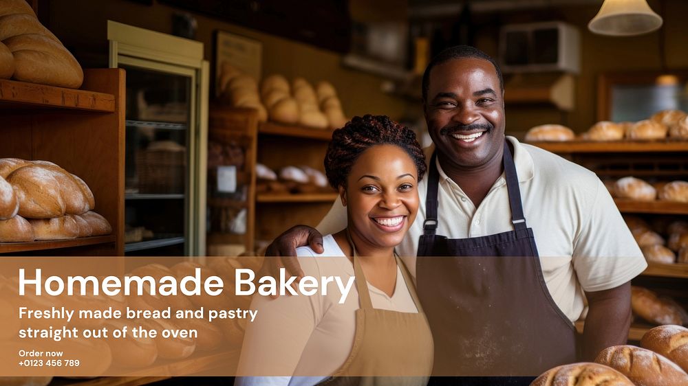 Homemade bakery blog banner template