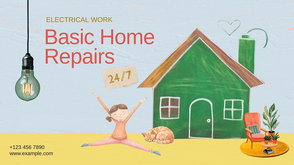 Basic home repair blog banner template