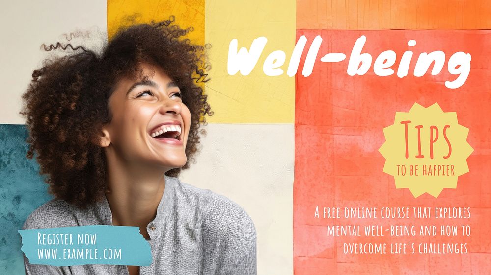 Mental Well-being course blog banner template