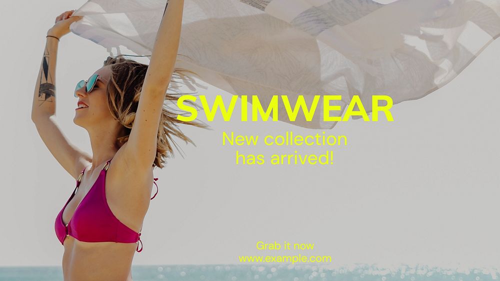 Swimwear blog banner template