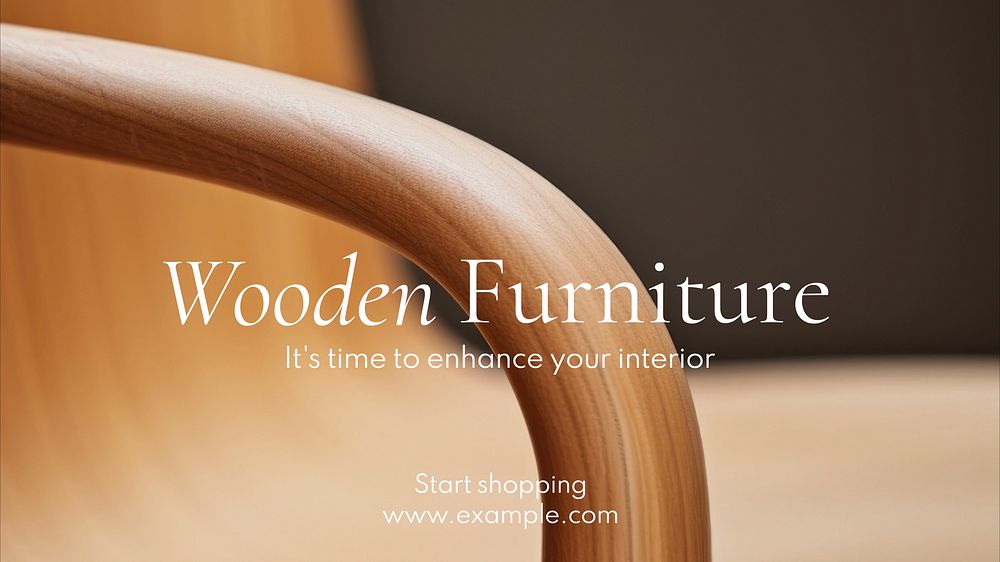 Wooden furniture blog banner template  