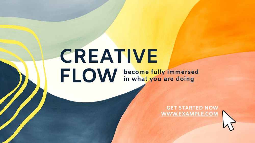 Creative flow  blog banner template